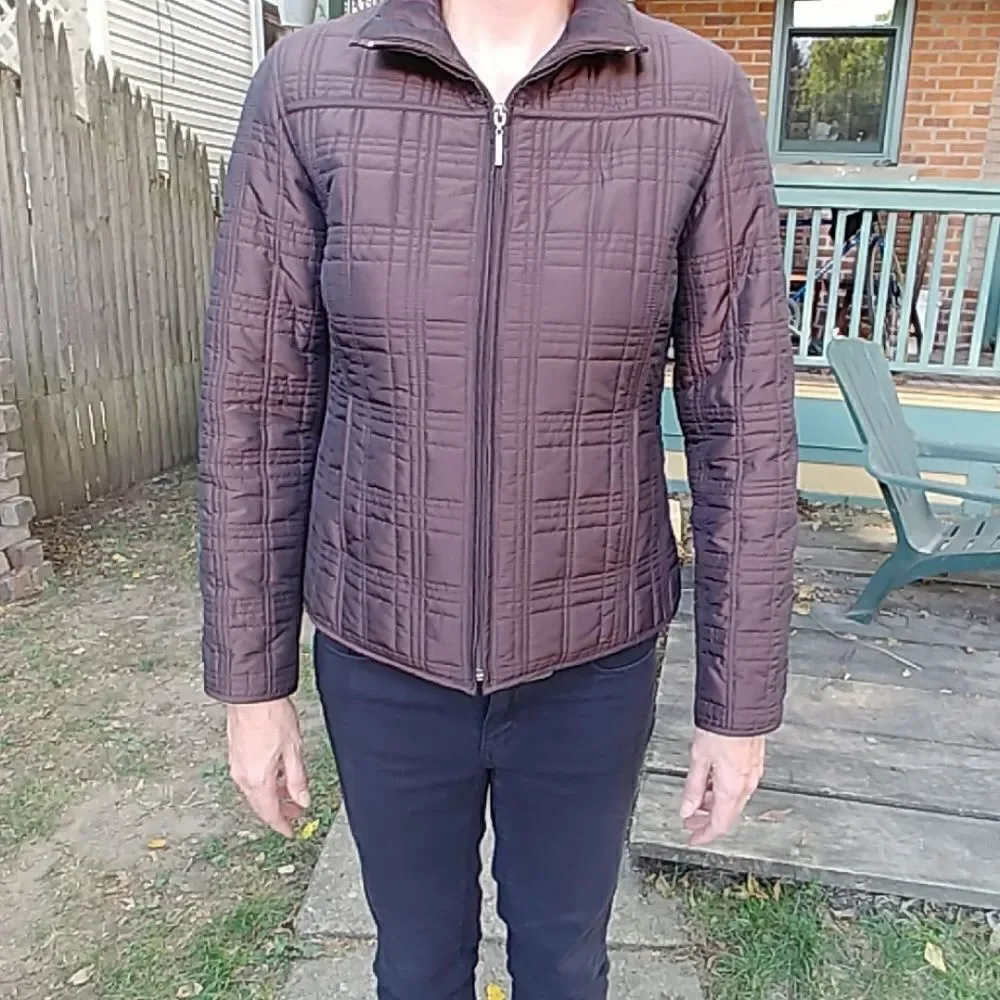 2 for $20 Bronze/brown quilted poly jacket